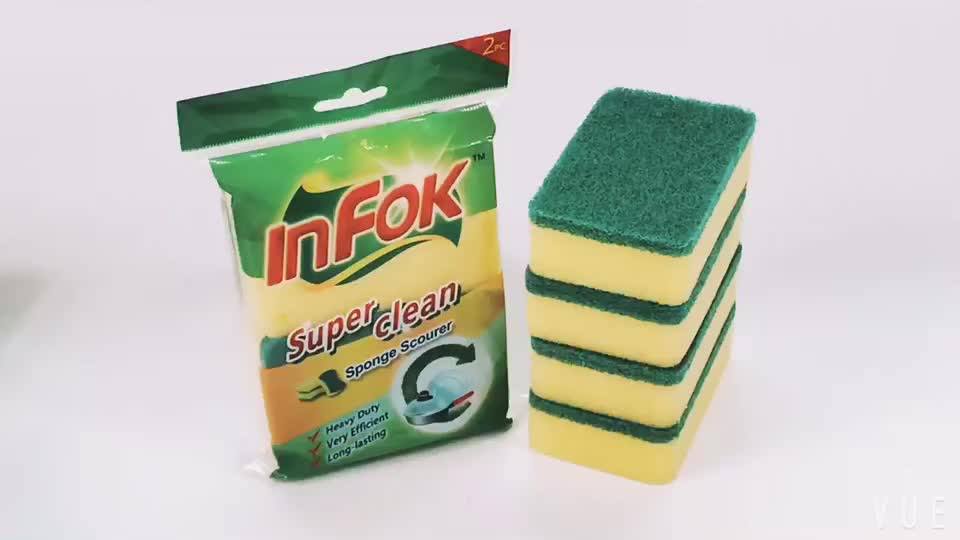 Heavy Duty Abrasive Magic Sponge Scouring Pad For Kitchen Cleaning