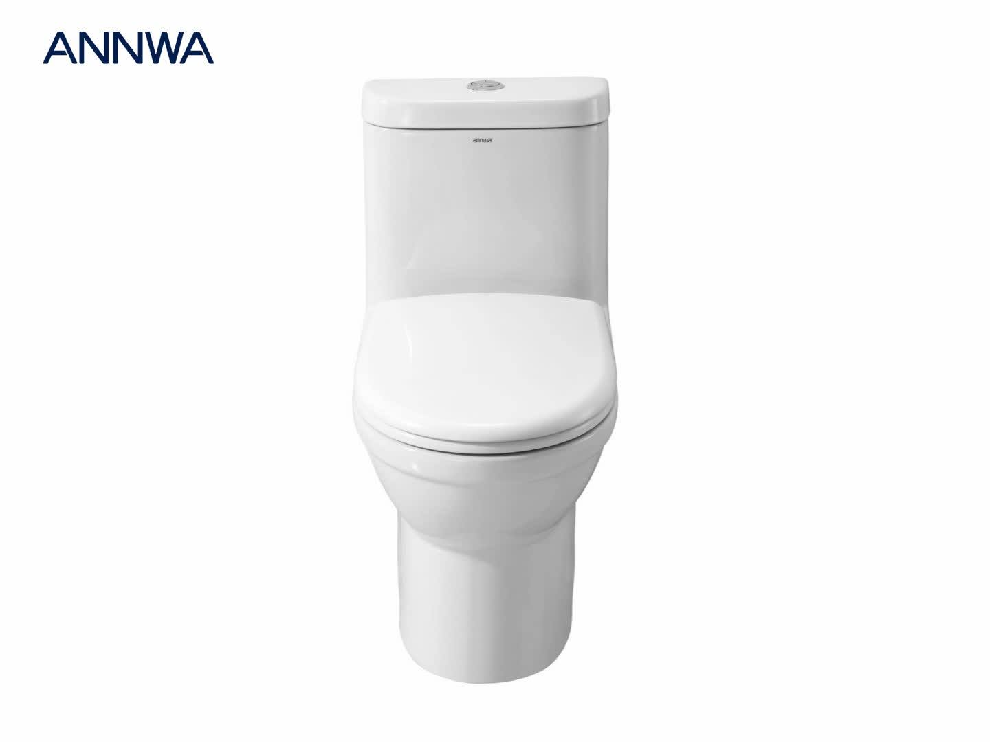 Annwa Ab1351h Bathroom Onepiece Toilet Pp Seat Super Swirl Commode
