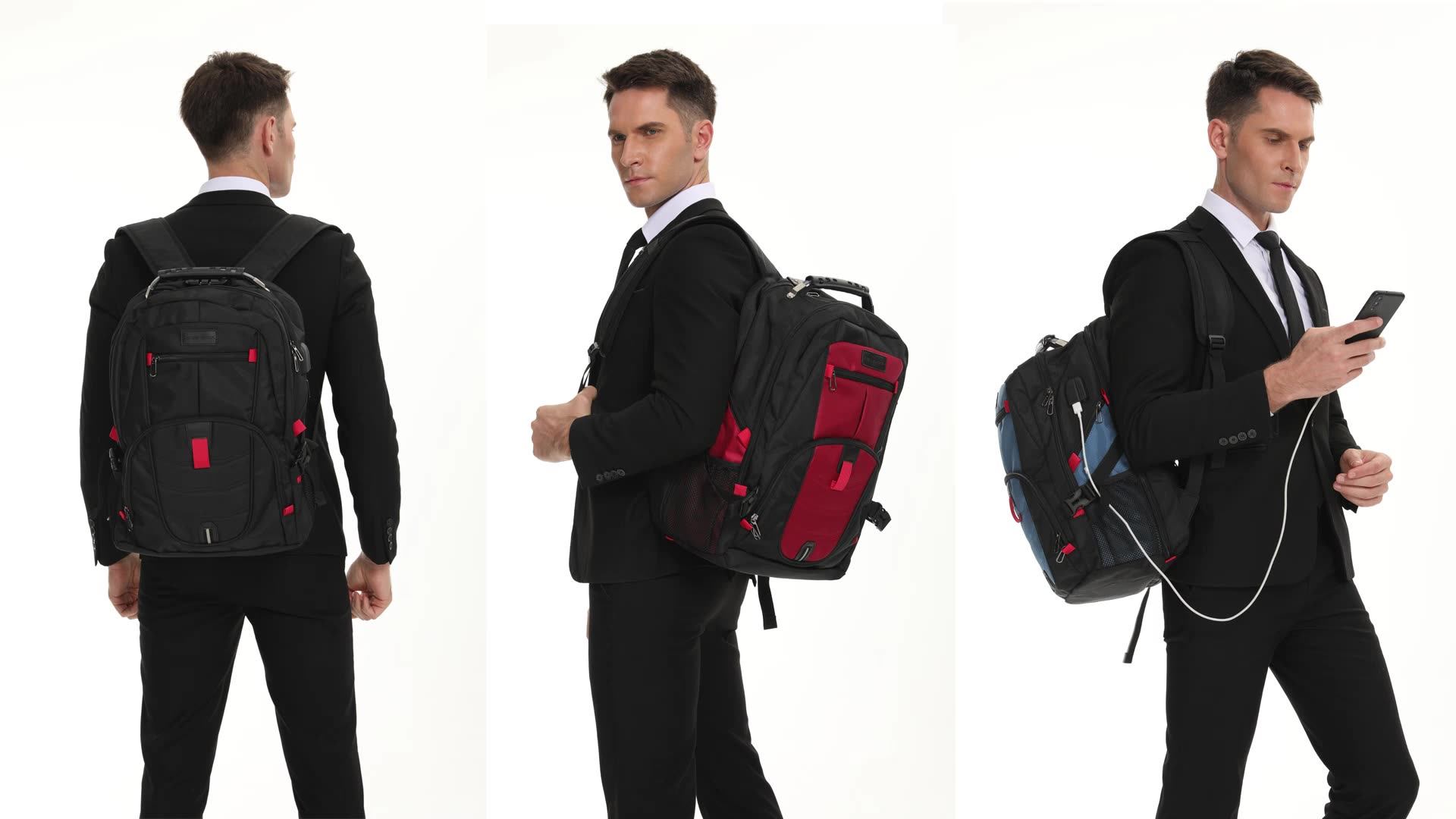 Large Capacity Waterproof Anti-Theft Laptop Backpack with USB Port