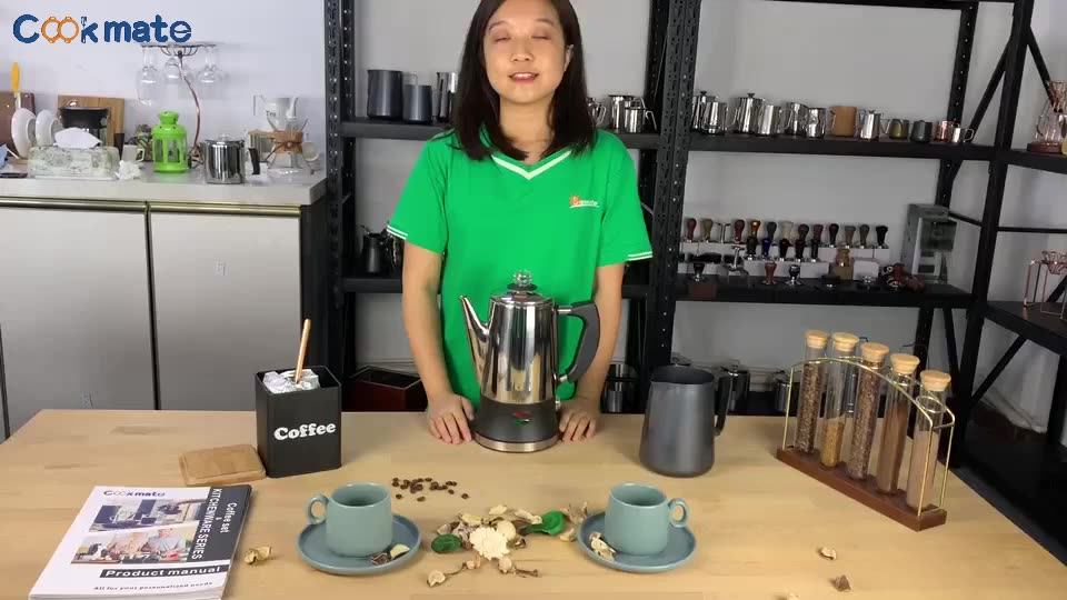 Cookmate Electric Coffee Percolator,Fcp280,Stainless Steel Basket