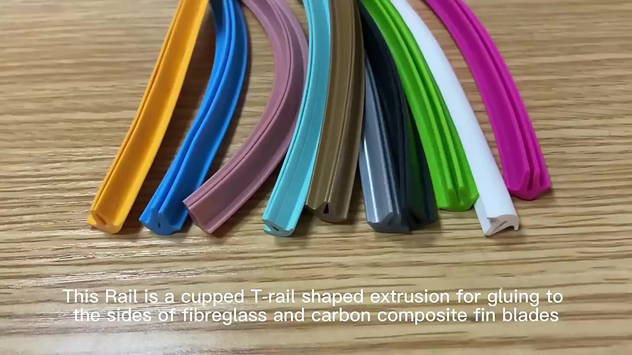 Rubber Water Fins Rail Edge Trim Strip Carbon Flippers Protection