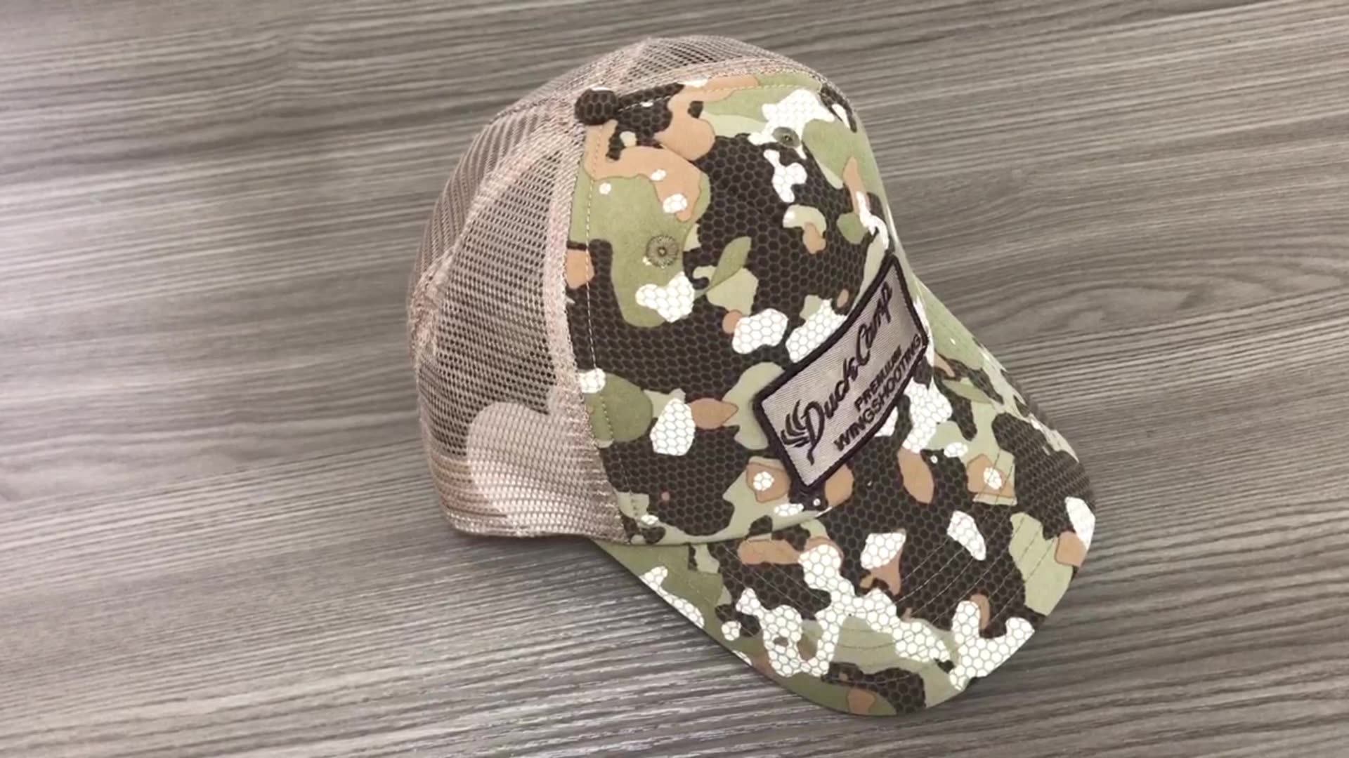 Camo Pattern Customizable High Quality Trucker Hats Wholesale Custom