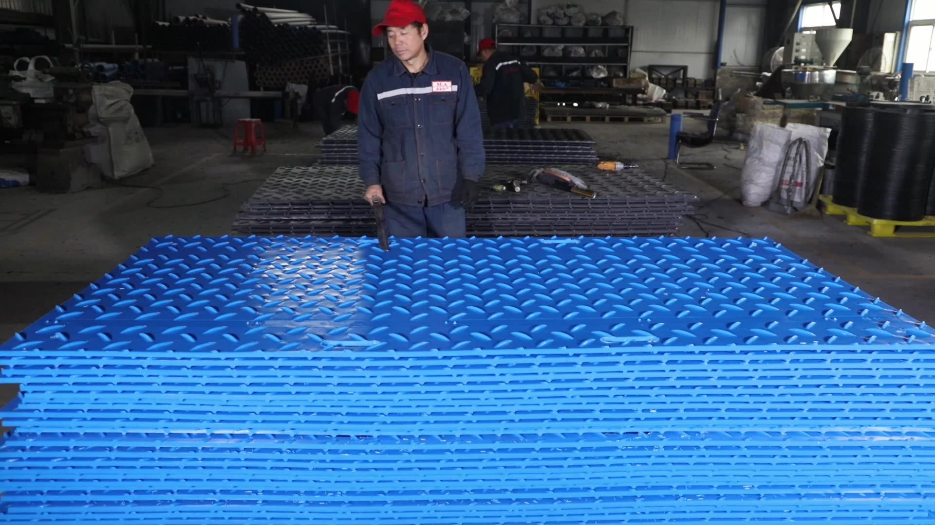Plastic Temporary Heavy Duty Excavator Hdpe Ground Protection Mats 4x8
