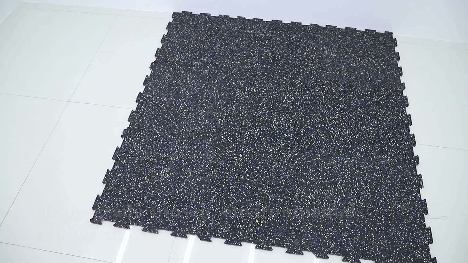 Rubber Flooring Tiles For Gym Fitness Protective Flooring Recycle