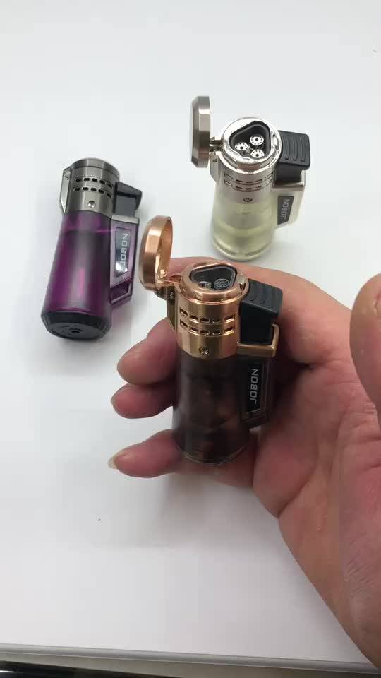 2019 Jobon Brand Custom Portable Jet Lighter With Plastic Body Butane