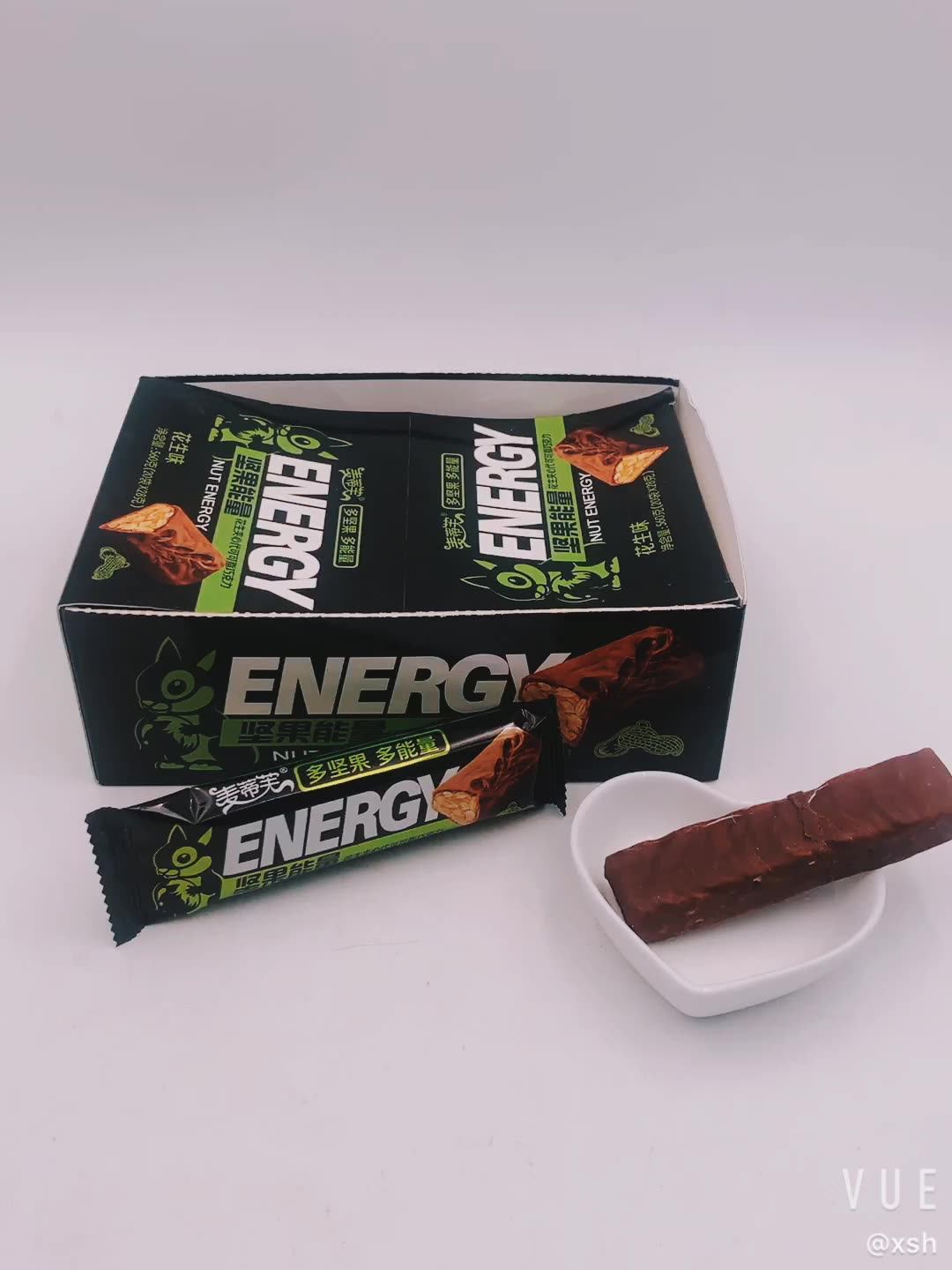 Chocolate Coated Energy Stick Nut Chocolate Bar Peanut Jam Center