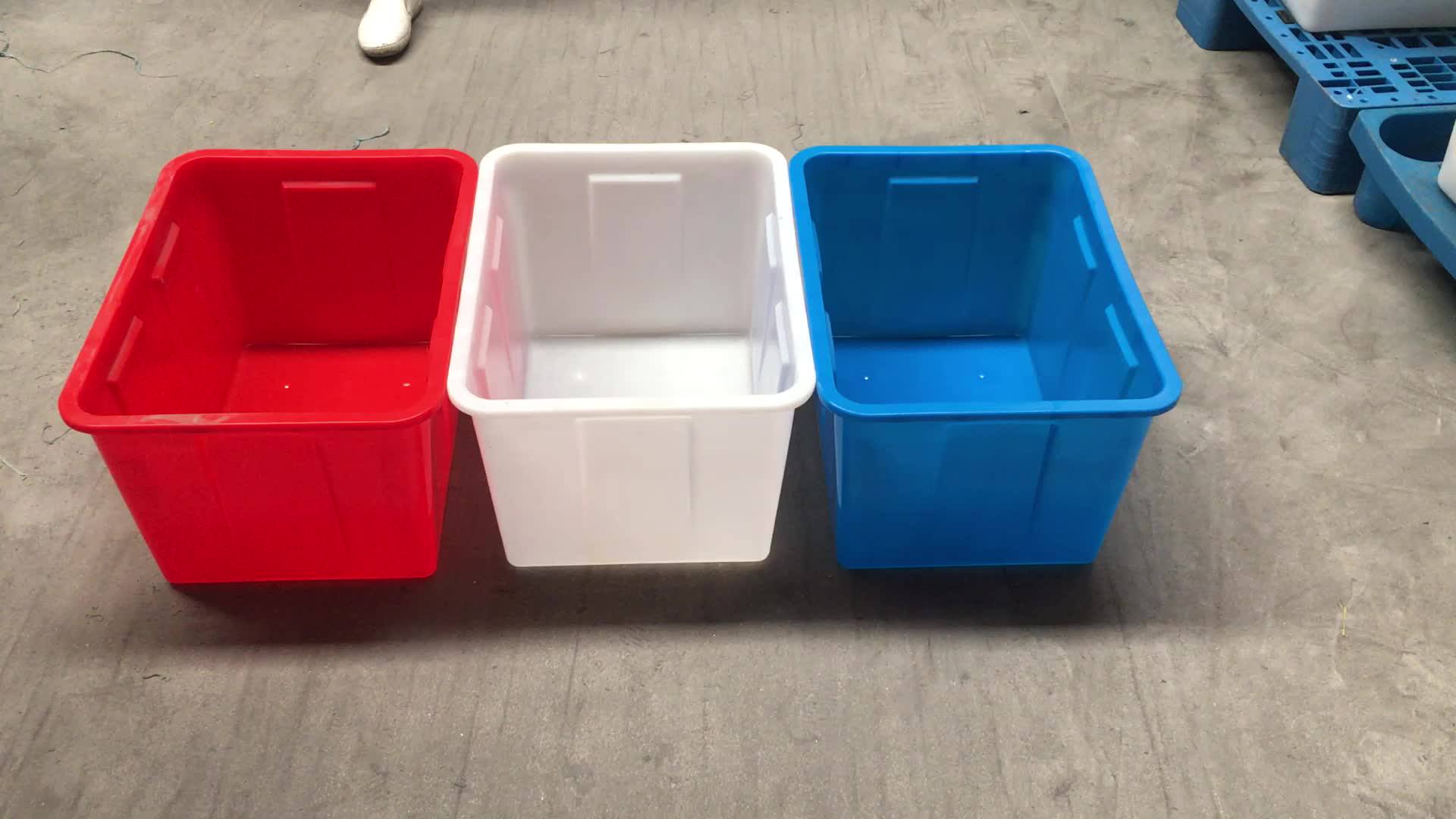 Cheaper Cost Economic 200kg Large Square Plastic Fish Tubs For