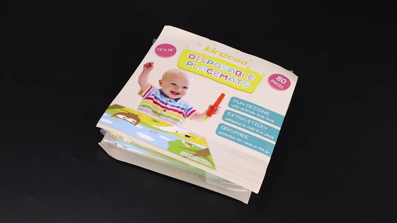 Fashion Design Pe Disposable Baby Placemat Dining Mat For Restaurant