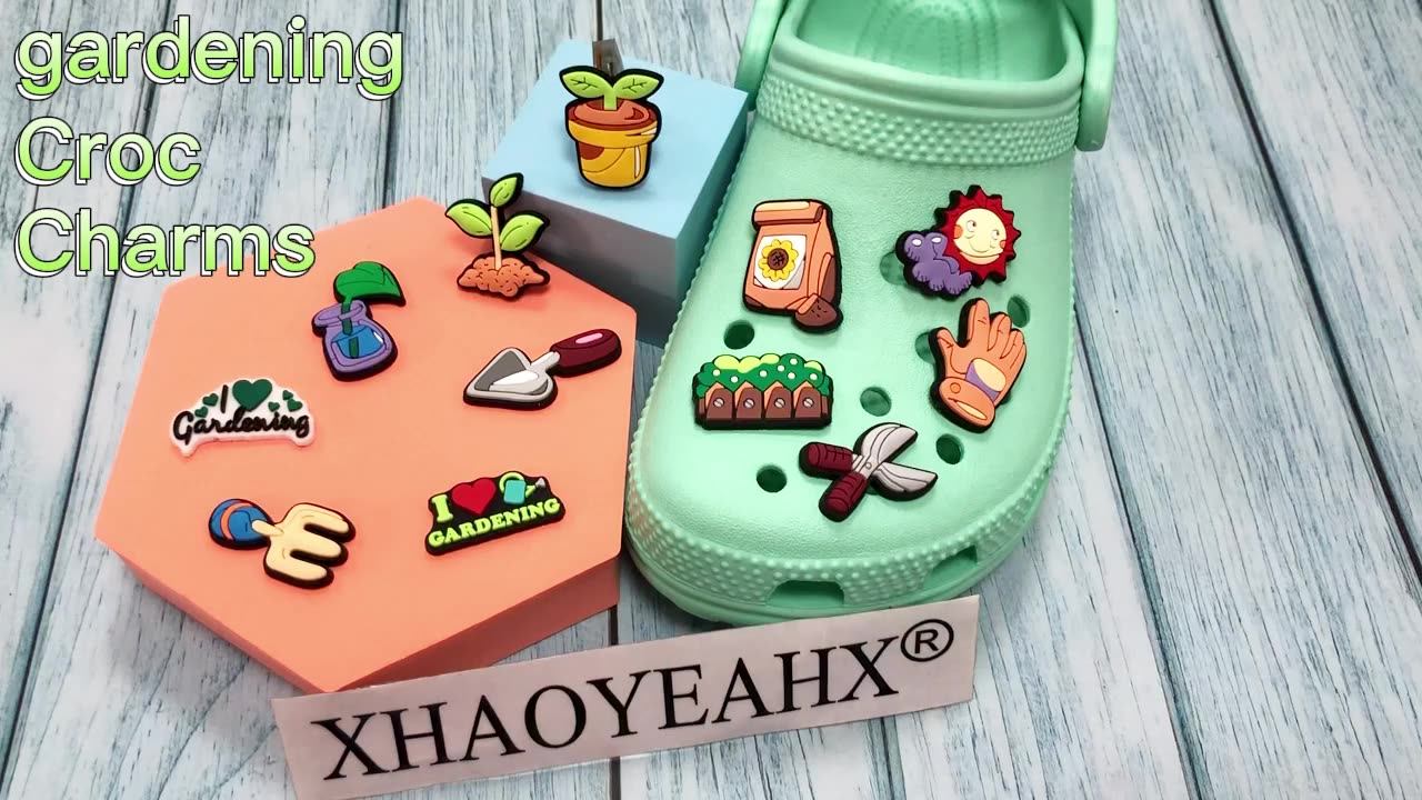 Soft Pvc Shovel Gardener Shoe Charms Gardening Style Croc Charms Buy