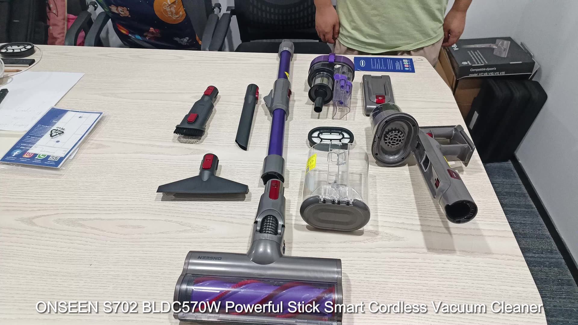 Onseen S702 Bldc530w Dyson Smart Auto Cordless Stick Vacuum Carpet