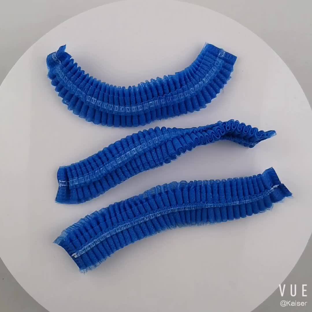 Disposable Hair Shower Cap Non Woven Pleated Anti Dust Hat Hotel Salon