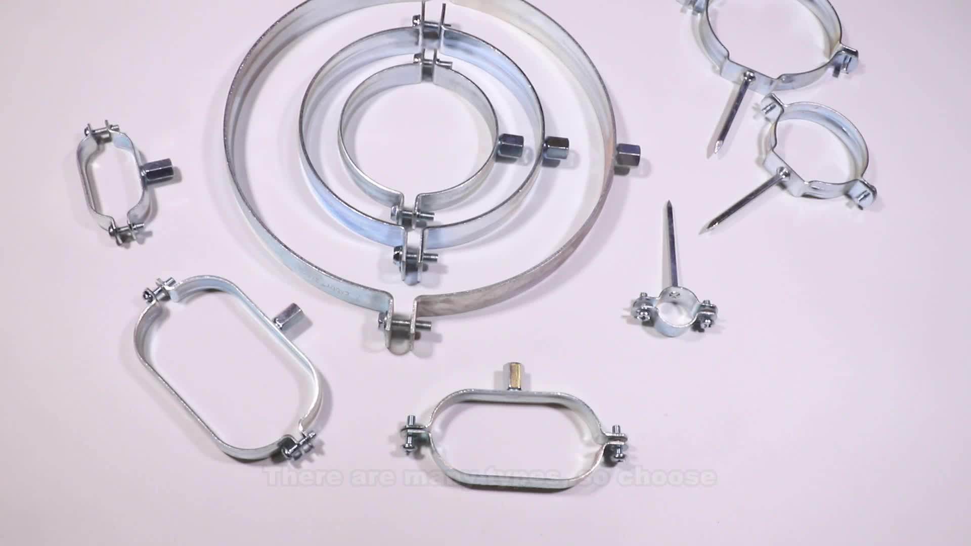 Kingly 1/2 Inch Galvanised Steel Nail Tube Clamp Hammerin Pin Clamp