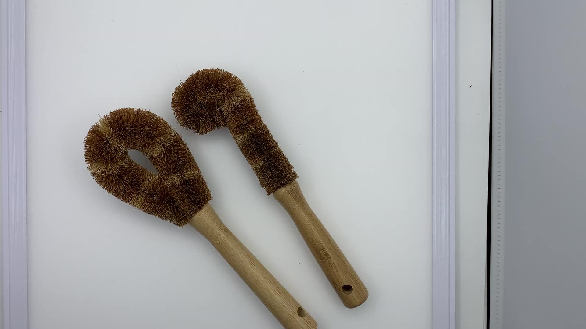 Natural Wood Bamboo Handle Dish Brush Kitchen Cleaning Vegetable Sisal