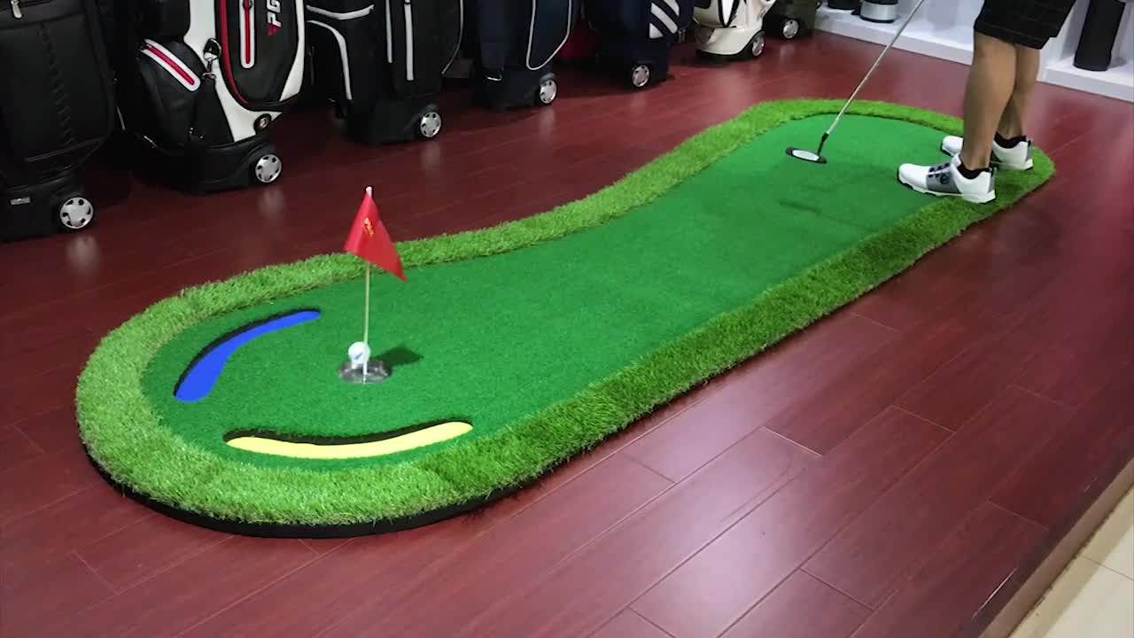 Pgm Double Color Mini Golf Putting Green With Long Grass Surrounded