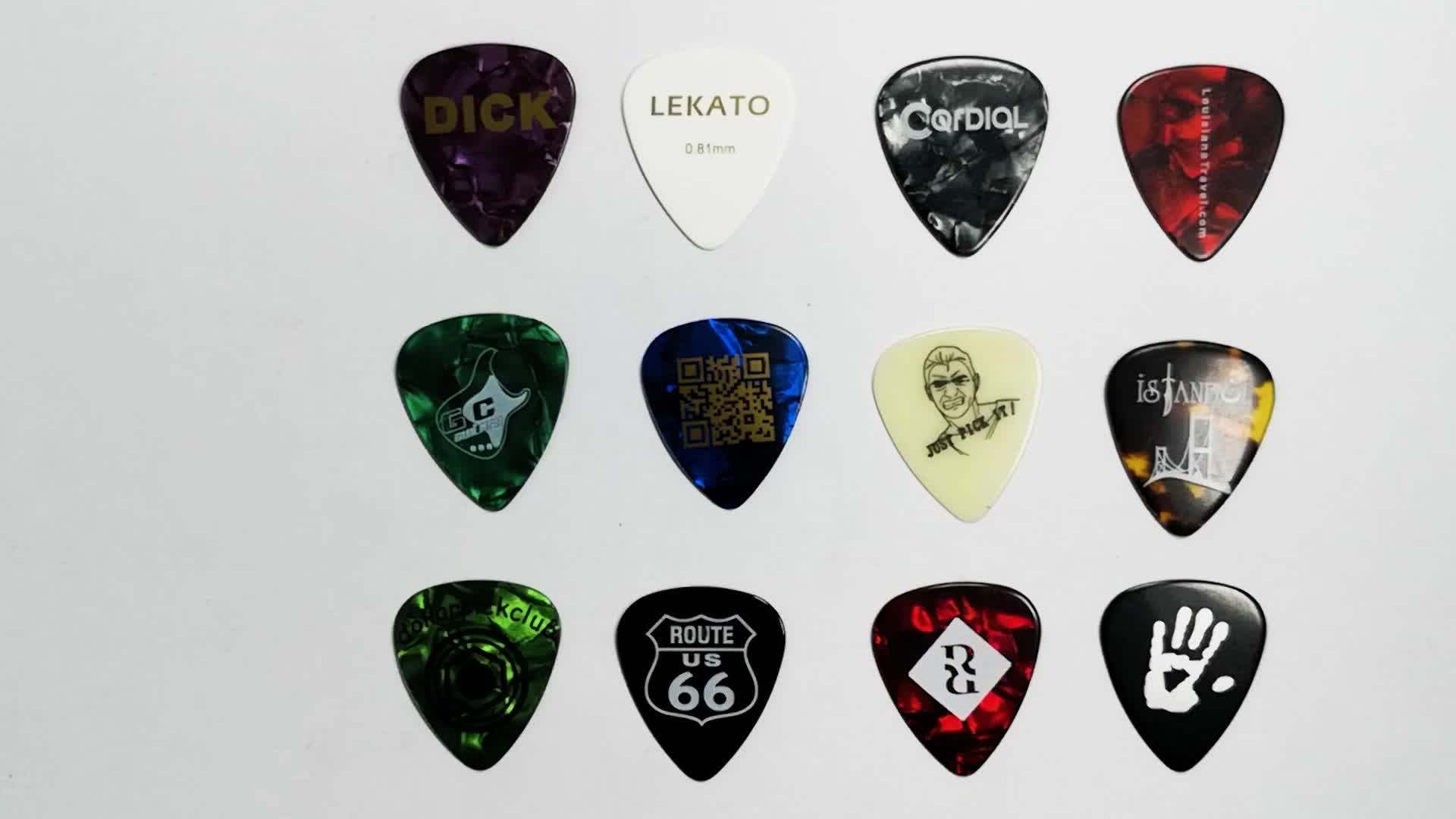 Wholesale Guitar Accessory Custom Logo Silk Printing Celluloid Pearl