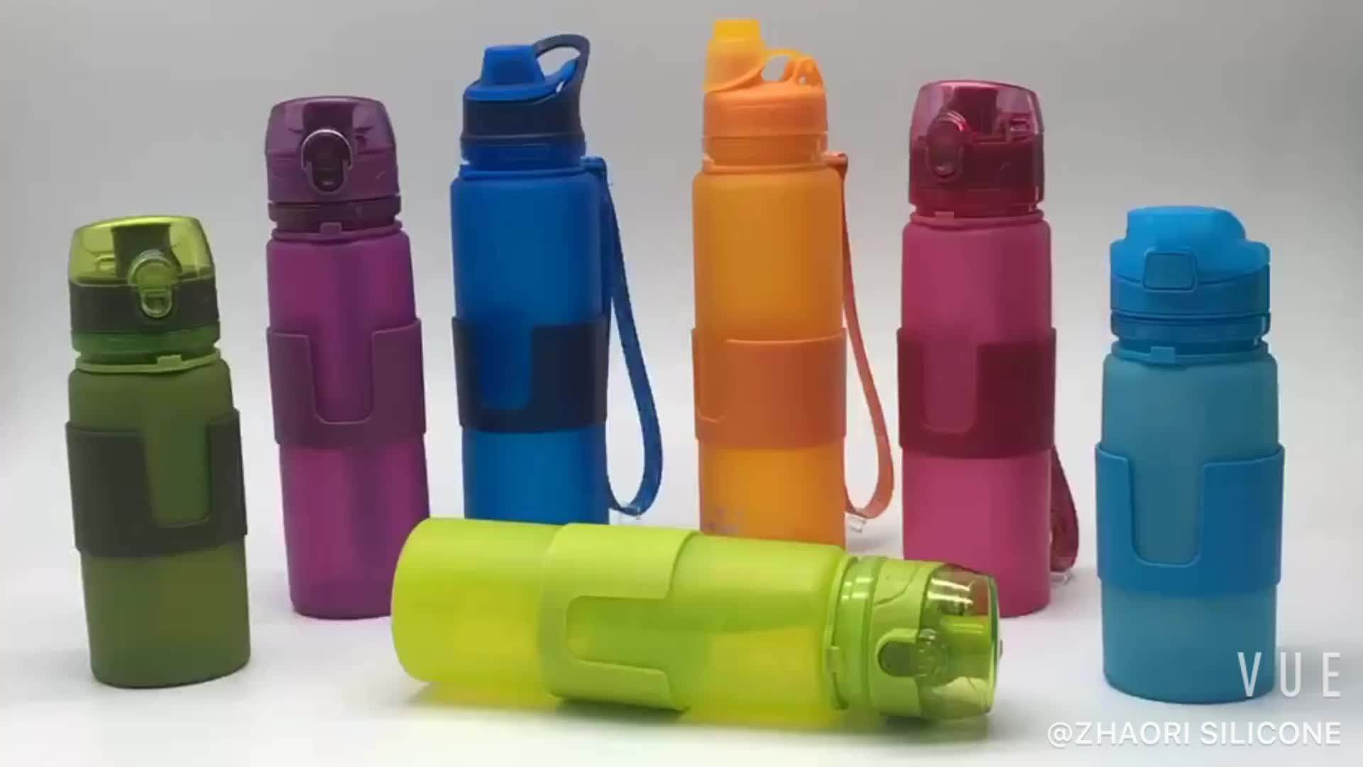 Eco Friendly Reusable Unbreakable Collapsible Thermos 12oz Silicone Hot