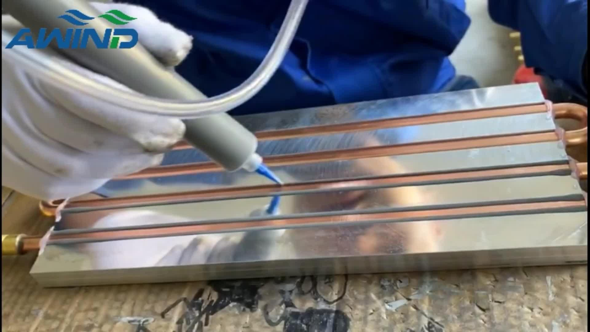 Ultrathin Copper Water Cooling Plate Aluminum Extended Surface Liquid