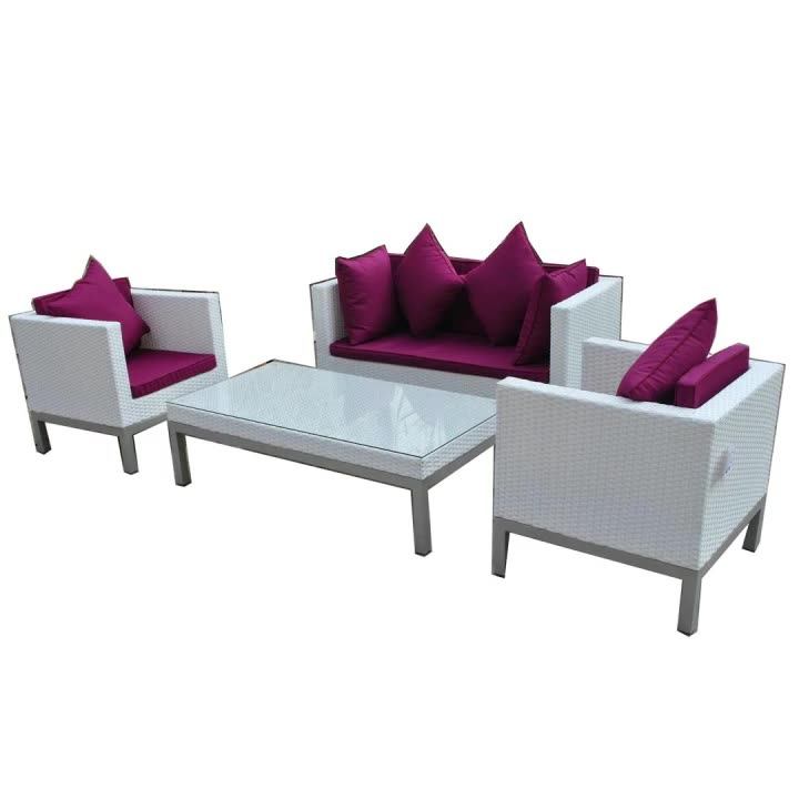 Uplion Outdoor Corner Aluminium Rattan Sets Cheap Garden Lounge