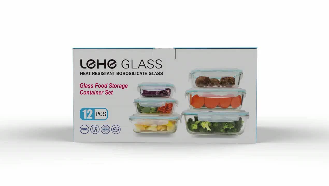 China Top Ten Selling Glass Storage Containers Kitchen For Wholesales