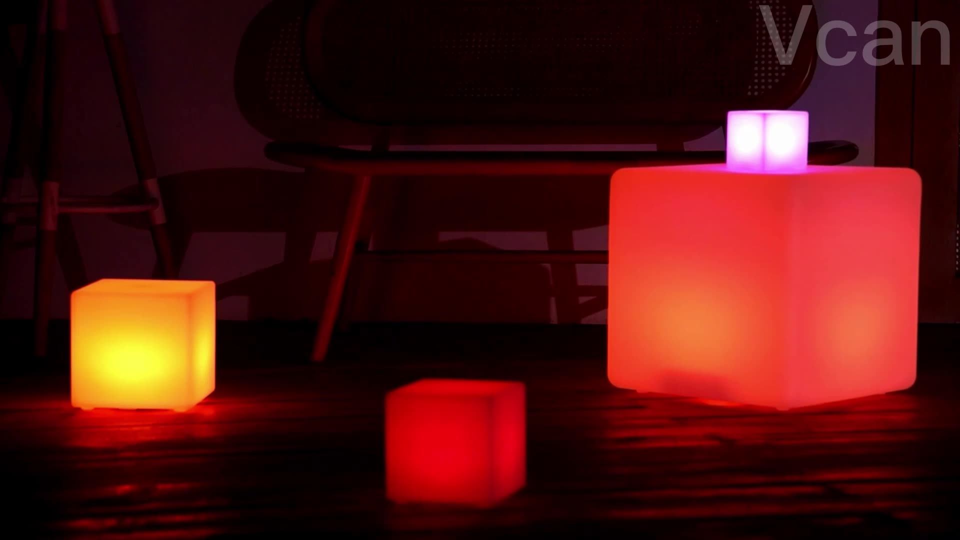 Cube Set Table Outdoor Dining Set/ Led Light Cube Table Seat/ Glow Cube