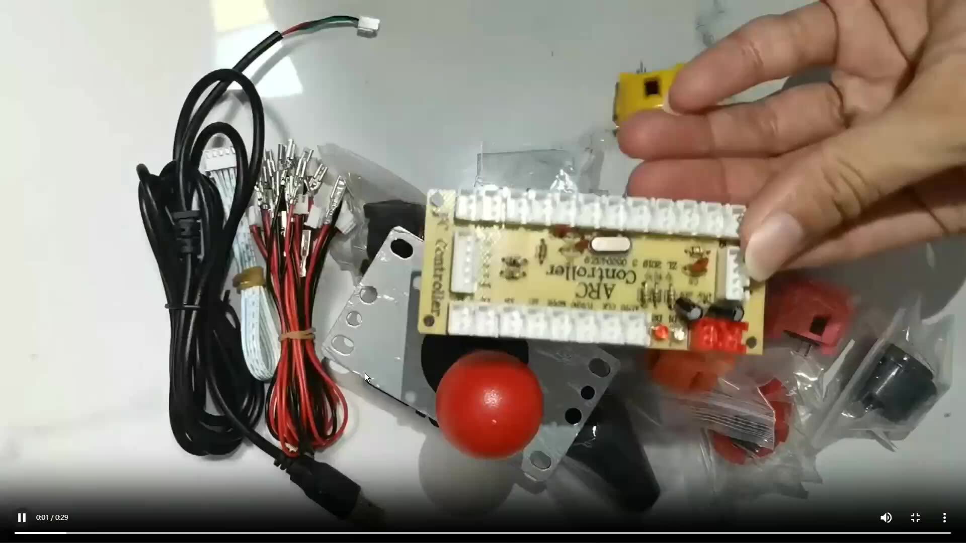 DIY 아케이드 게임 부품 키트 PC 라즈베리 파이 1/2/3 레트로 파이 5 핀 조이스틱 30MM 24MM 푸시 버튼 동전 작동식  기계 마메 부품