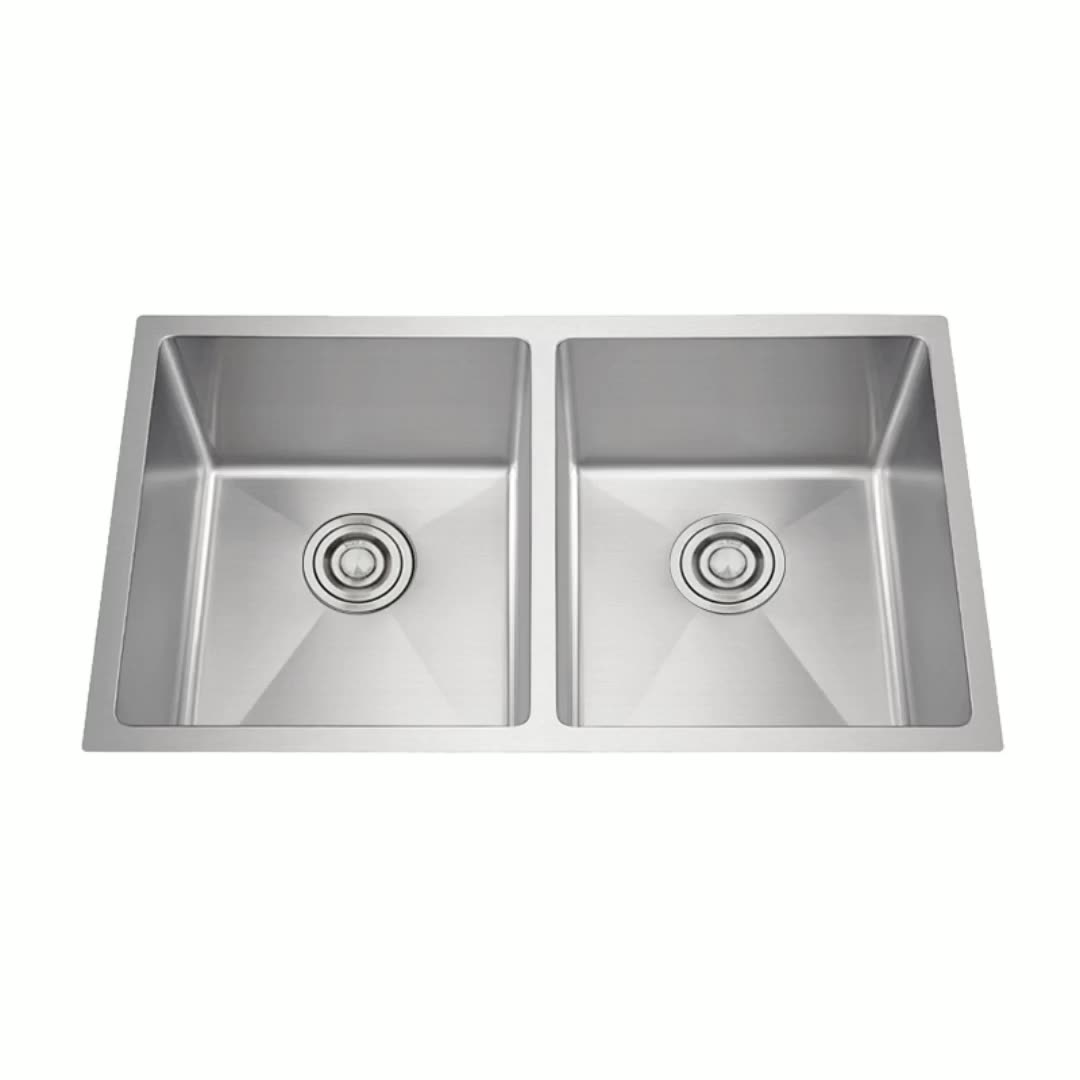 30英寸18量规优质t304不锈钢双碗厨房水槽双水槽圆角 Buy 双水槽圆角 双碗厨房水槽 30英寸双槽厨房水槽product On Alibaba Com