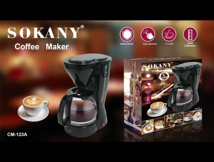 SOKANY コーヒーメーカー デジタルタイマー付き SOKANY 12 Cup Electric Drip Coffee Maker for Home & Commercial Use