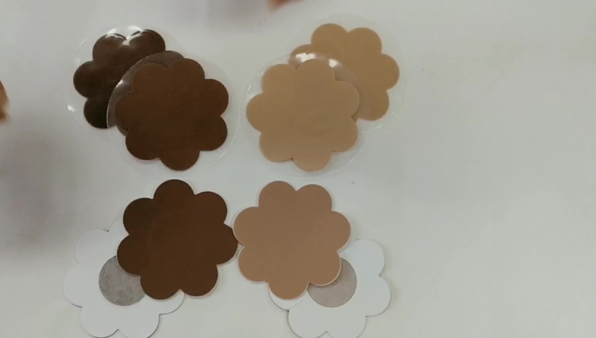 Nude Breast Cover Satin Pasties Petal Nipple Cover Sticker Flower Patch