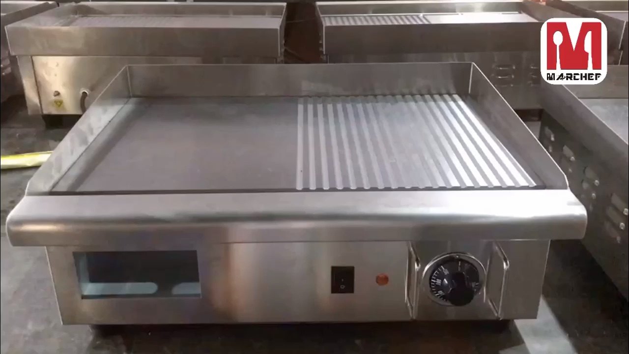 Hot Sale Full Chrome Flat Plate Electric Griddle For Commercial Kitchen