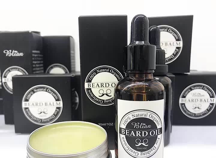 Private Label Beard Care Products Wooden Beard Grooming Kit Hot Sale