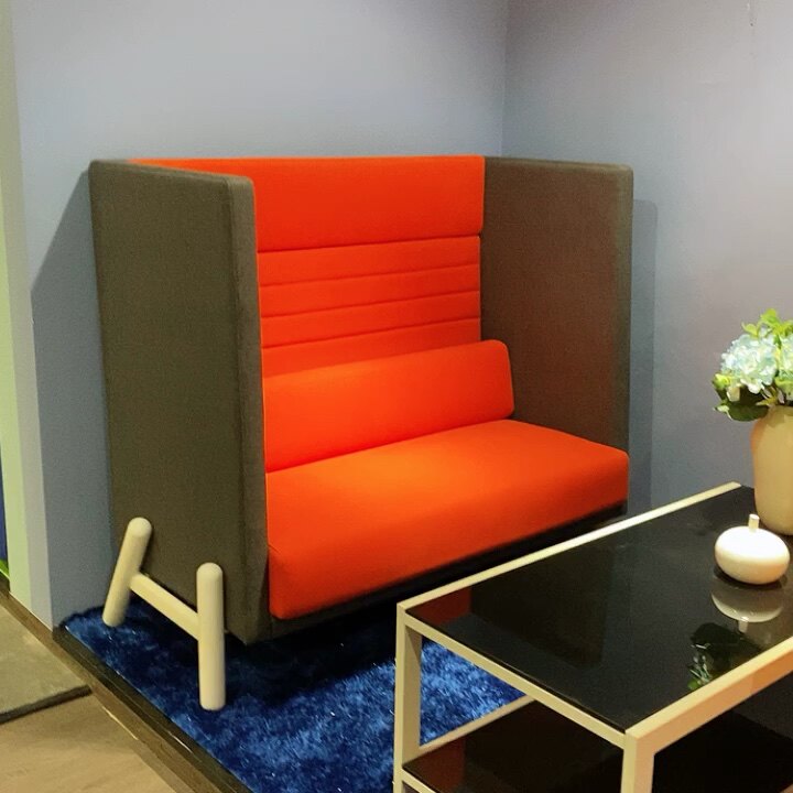 Waiting Room High Back Lounge Sofa Office Booth For Meeting In Public