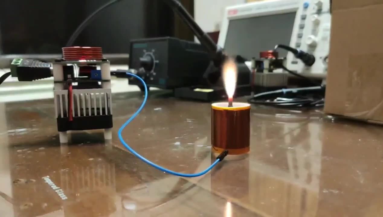 Tesla Bobina Hfsstc candela elettronica ad alta frequenza plasma fiamma demo fai da te 36-48v | IT