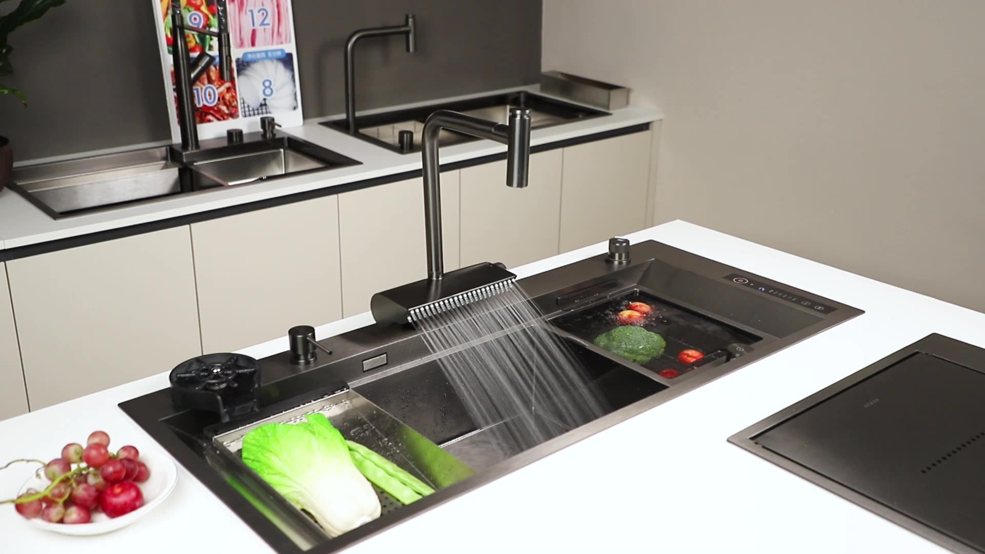 Asras Model Ss304 Nano Hydro Purification Kitchen Handmade Sink With