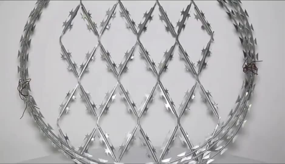 Razor Barbed Wire Stainless Steel Razor Wire Ss Concertina Barbed Razor