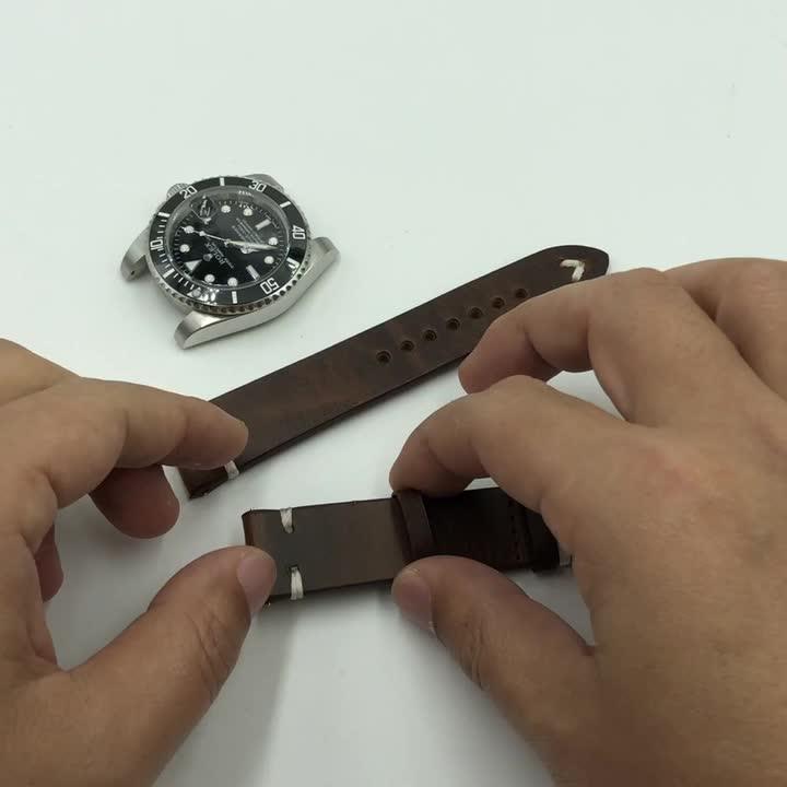 Leather Strap Manufacturer 20/21/22mm Replacement Leather Watch Bands