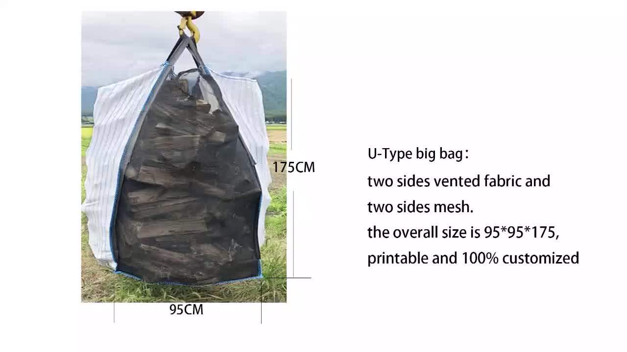 Utype Breathable Jumbo Bag Bulk Bag 1500kg Firewood Mesh Bag For Firewood Buy Breathable