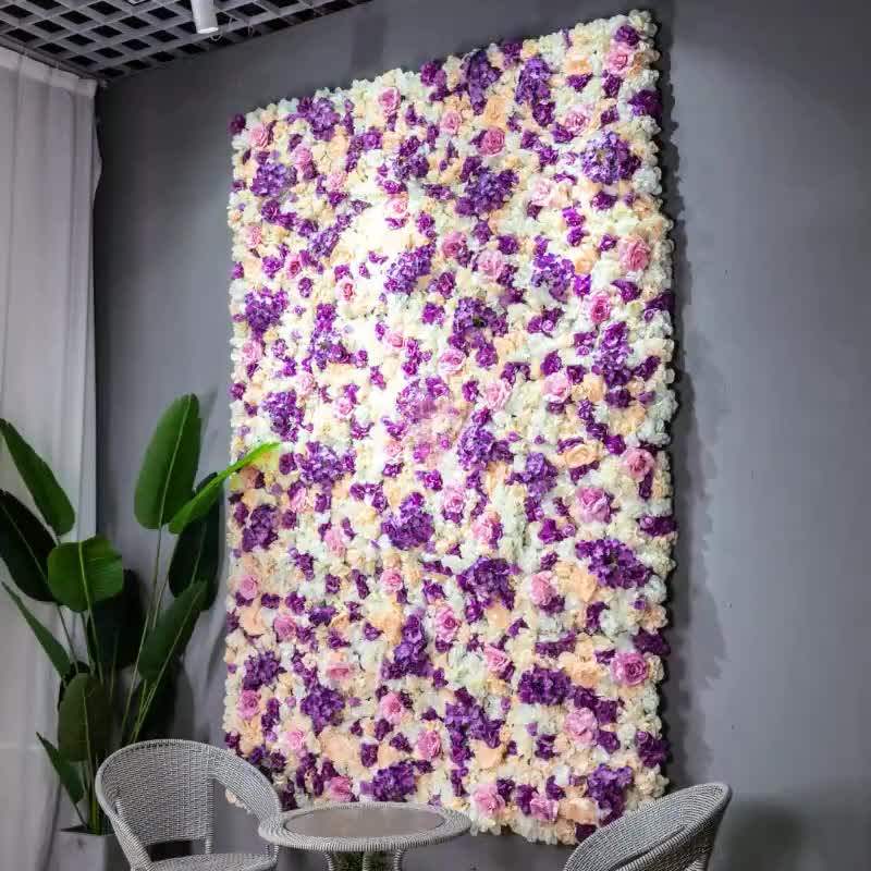 Artificial Silk Wedding Backdrop Flower Wall Penal For Wedding