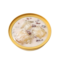 Freshly stewed at room temperature ready to eat fish maw and fish maw nourishing natural collagen coconut milk red bean and purple rice fish maw porridge
