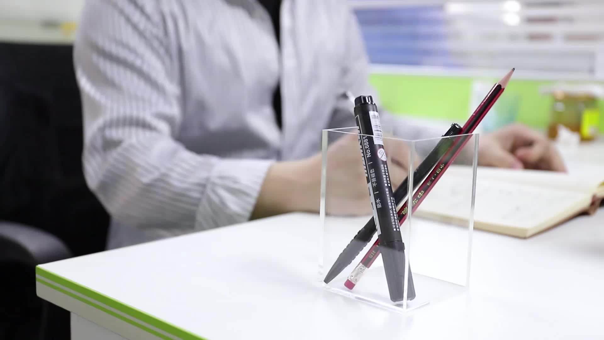 Office Desk Acrylic Pen Holder Custom Pencil Holder Buy Porte Crayon