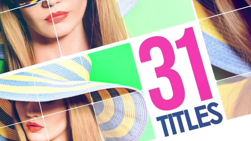 新潮动感时尚网格分屏效果个人展示幻灯片广告片头AE模板 Couture Trendy Slideshow 6.14