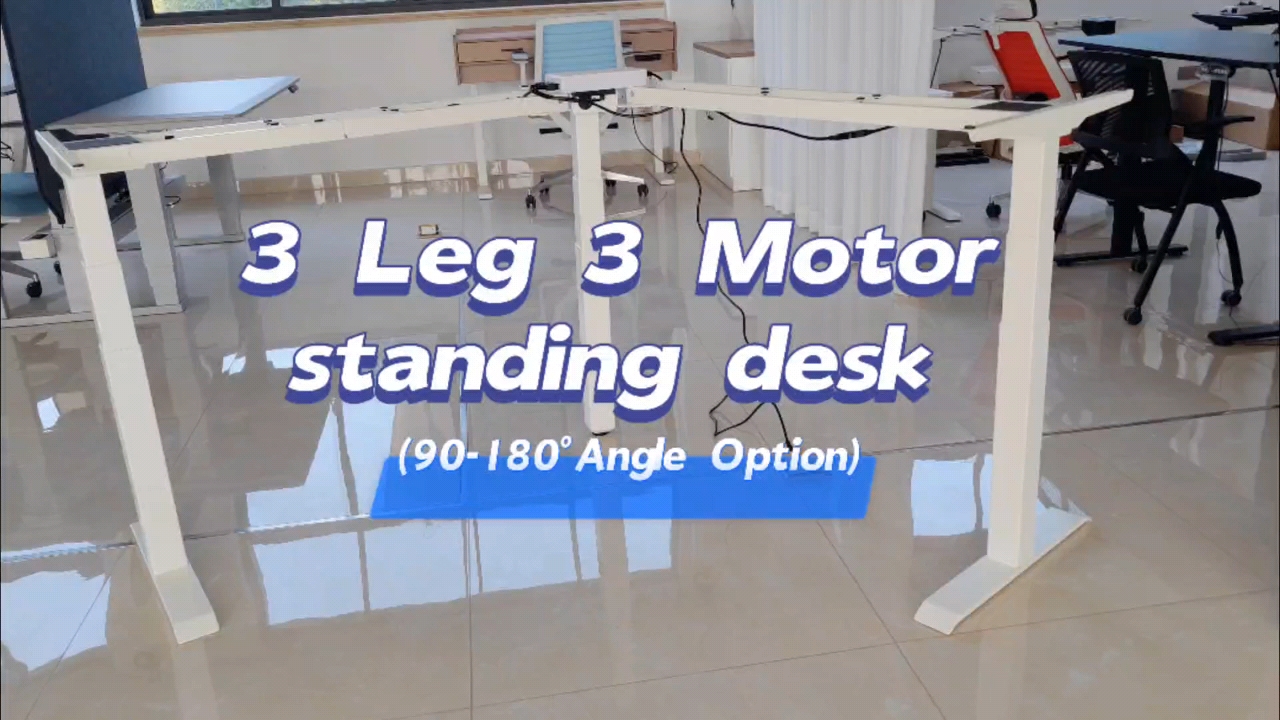 Zgo L Desk Legs Height Adjustable Corner Standing Desk Metal Computer