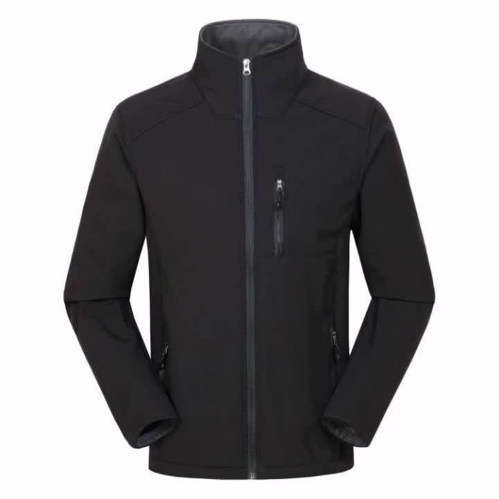 Wholesale Mens Windproof Waterproof Breathable Plain Softshell Jacket