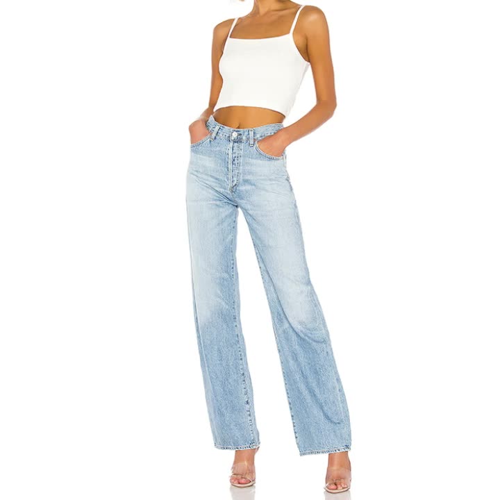 long length boyfriend jeans