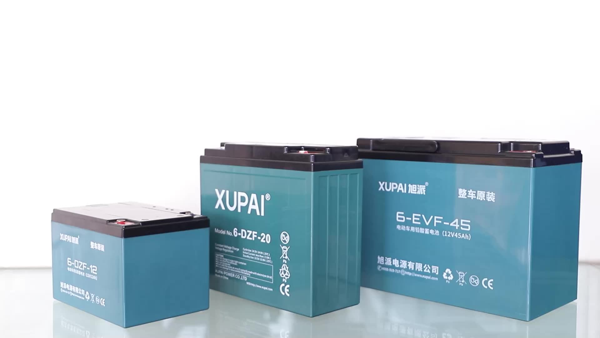 XUPAI 6-DZF-12 12v 12ah Ebike Motorcycle Battery - CE Certified