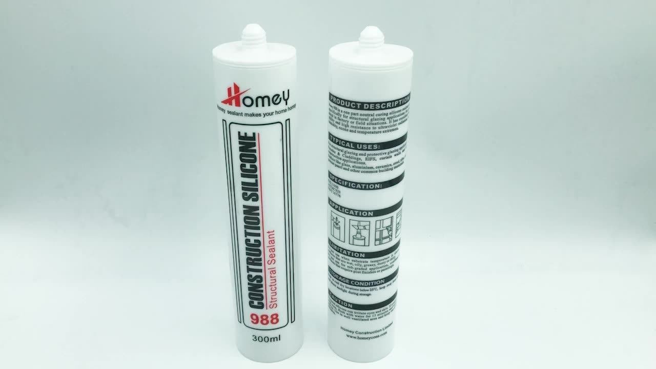 Homey 988 Neutral Structural Glazing Adhesives Weatherproof Silicone