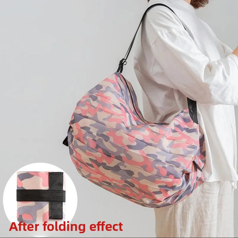 Foldable Shopping Bag Travel Shoulder Portable Large Eco-friendly Shopping Tote Bag Shopping Bag Oversized Storage Bag