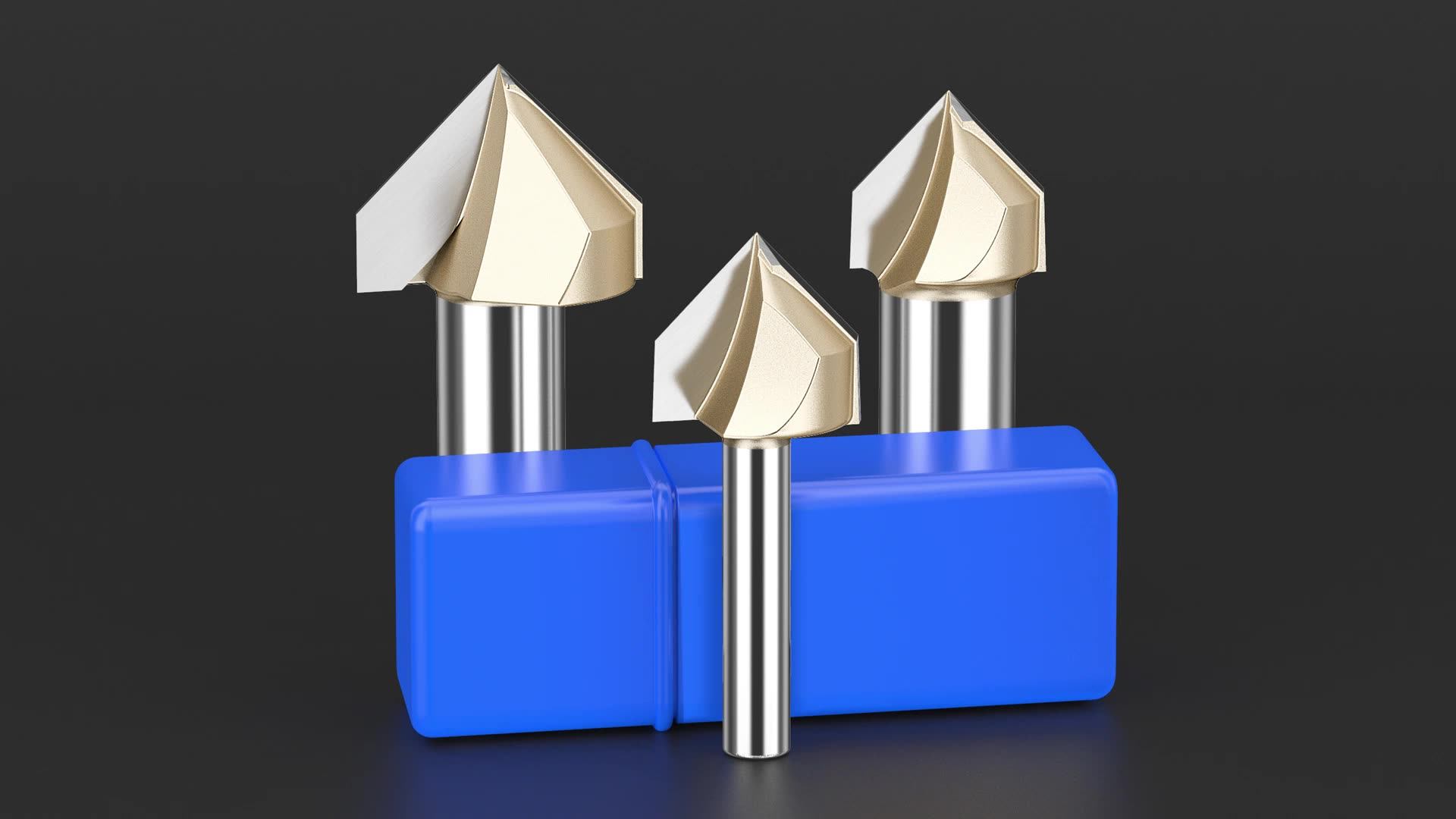 Huhao Woodwork 120 V Groove Milling Cutter Tungsten Steel Cutter Wood