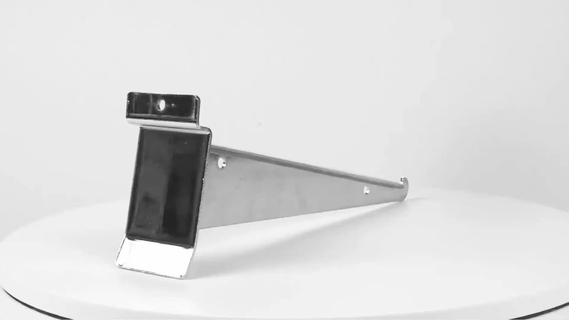 Metal Chrome Black Glass Diaplays Acrylic Slatwall Shelf Brackets Buy