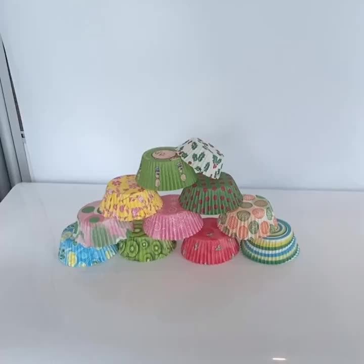 Disposable Paper Muffin Cups Colorful Cupcake Liners Nonstick Baking