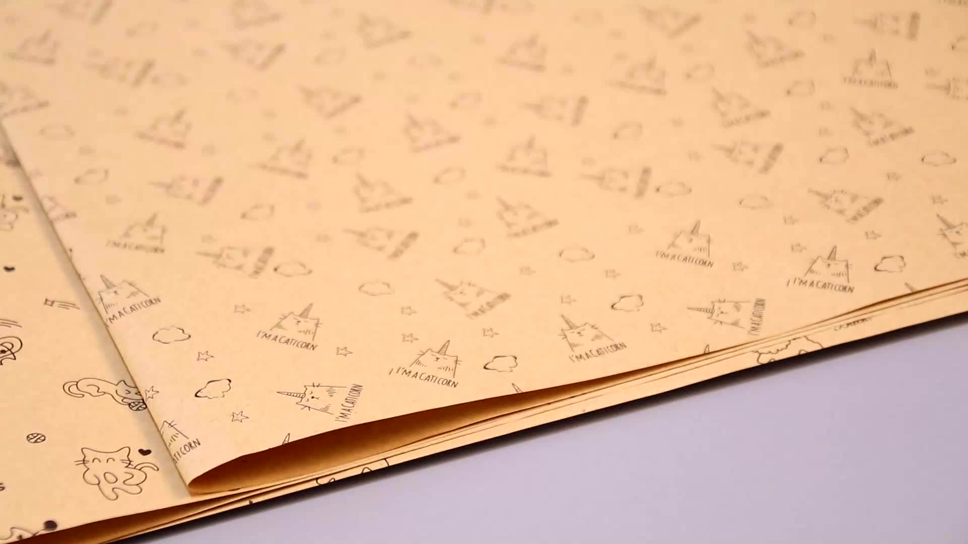 Custom Printed Logo Gift Packaging Craft Paper Recyclable Kraft Gift